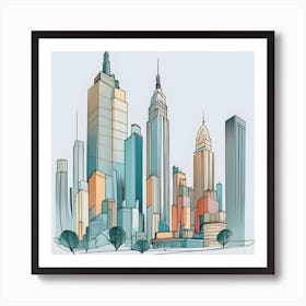 New York City Skyline Art Print