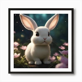 Rabbit In The Forest Art Print