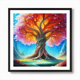 Tree Of Life oil painting abstract painting art Art Print