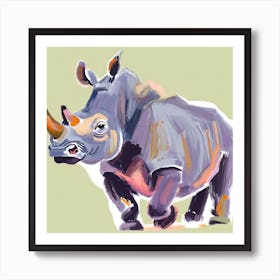 Black Rhinoceros 03 Art Print