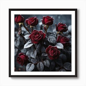 Dark Roses Art Print