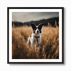 Dog In The Field 2 Art Print