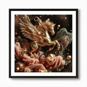 Gold Unicorn Art Print