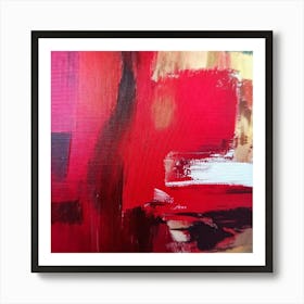 Contemporary red art Art Print