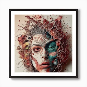 Woman'S Face Art Print