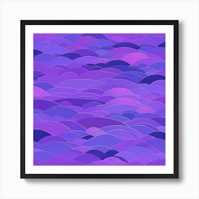 Purple Waves Art Print