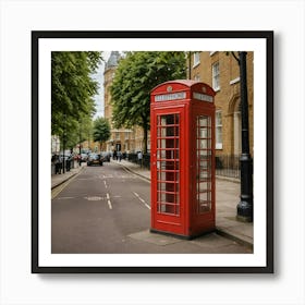 Vintage Vibes: The Classic Red London Phone Booth Art Print