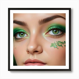 St Patrick'S Day Makeup Art Print