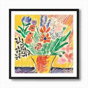 Summer Flowers Painting Matisse Style 6 Art Print