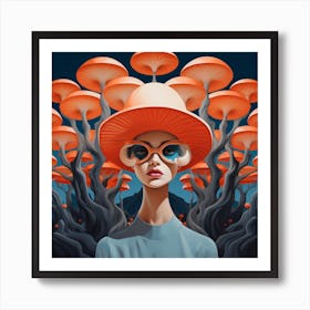 Woman In A Hat 1 Art Print