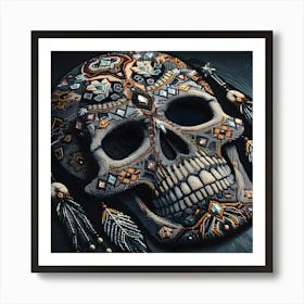 Day Of The Dead Skull 14 Art Print