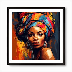 Afro-American Woman 6 Art Print