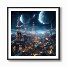 Space City 2 Art Print