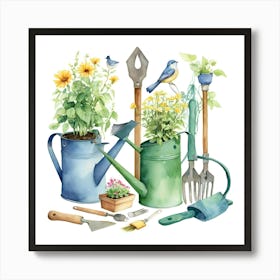 Garden Tools 1 Art Print