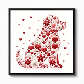 Valentine'S Day Dog 1 Art Print