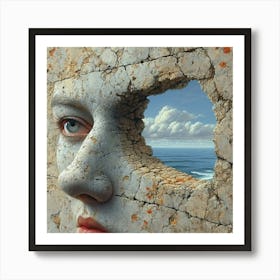 'A Face In A Hole' Art Print