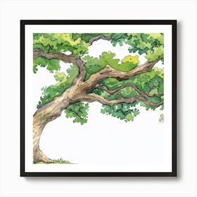 Oak Tree Art Print