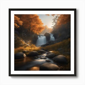 Hidden Paradise in the Golden Season Art Print