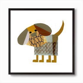 Dog In A Sweater Art Print