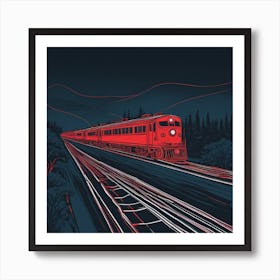 Train On The Tracks 2 Art Print