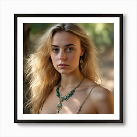 Emerald Woman Art Print