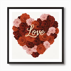 Love Blooms Valentine S Day Print Art Art Print