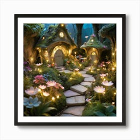 Fairy Garden paintings art print Art Print