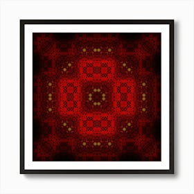 Abstract Red Pattern Art Print