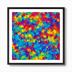 Rainbow Splatters Art Print