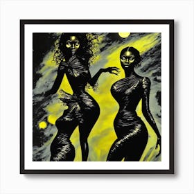 Three Black Women Art Print