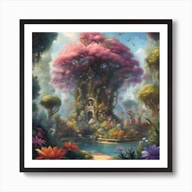 Lush And Fantastical Garden Art Print