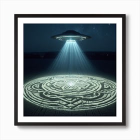 Ufo Crop Circle Art Print