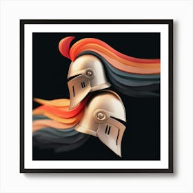 Spartan Helmets Art Print