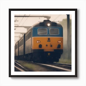 Train On The Tracks 9 Art Print