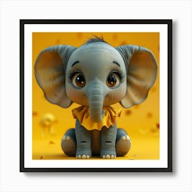 Cute Elephant 7 Art Print