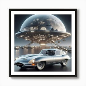 Jaguar e type alien Art Print