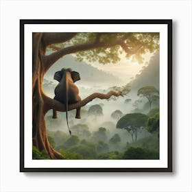 Elephant In The Forest 2 Art Print