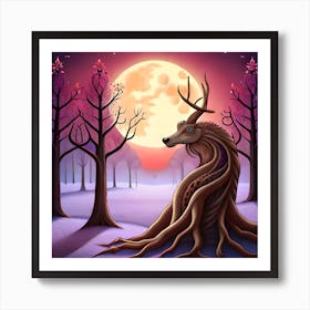 Deer In The Forest Art Print