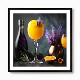 Morning Mimosa Cocktail Art Print