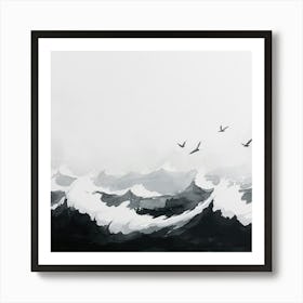 Seagulls In The Sky Art Print