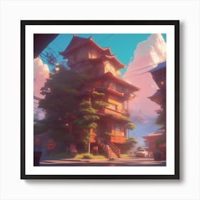 Japanese House Art Print