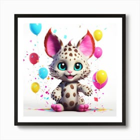 Cute Cheetah Art Print