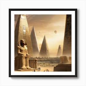 Egyptian City 4 Art Print