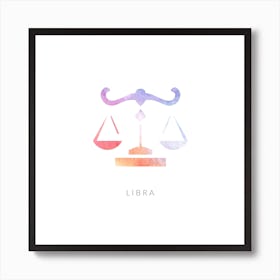 Libra Zodiac Square Art Print