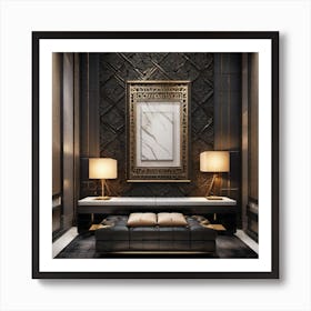 Black And Gold Foyer Art Print