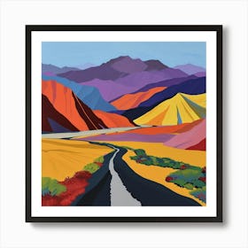 Colourful Abstract Death Valley National Park Usa 2 Art Print