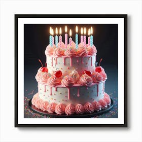 Birthday Cake 20 Art Print