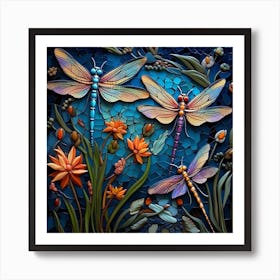 Dragonflies 47 Art Print