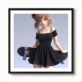 Skater Girl Art Print