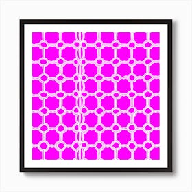 purple tile pattern art Art Print